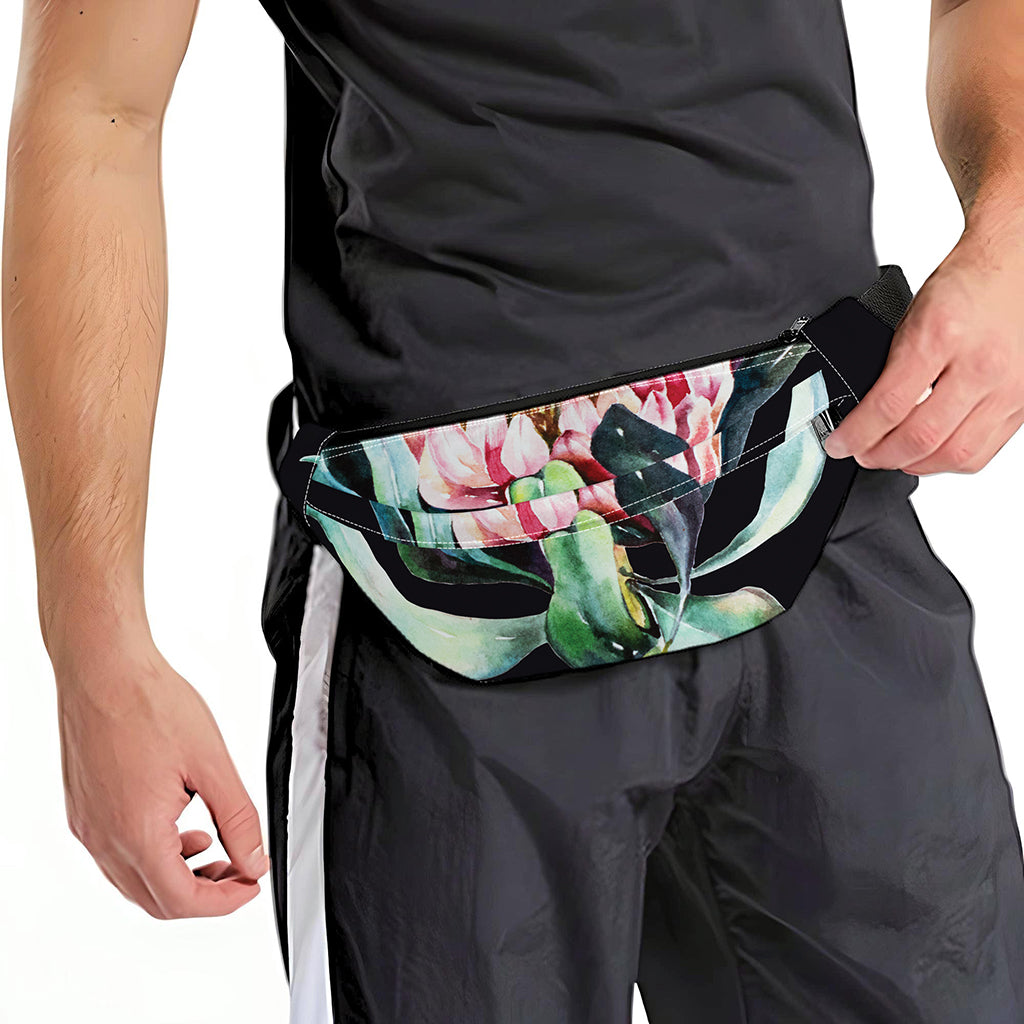 Protea Flower Print Fanny Pack