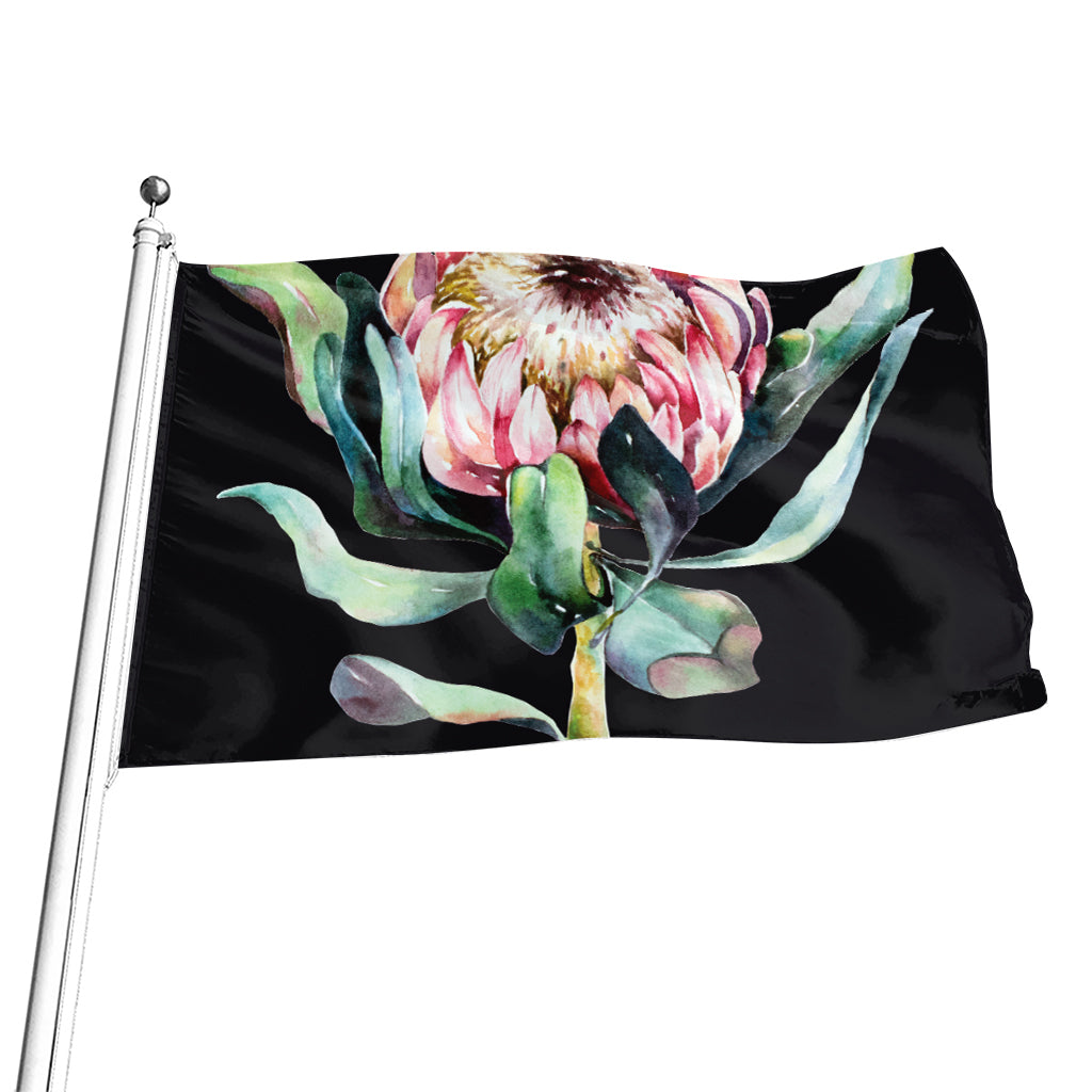 Protea Flower Print Flag