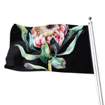 Protea Flower Print Flag