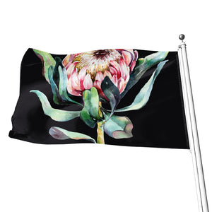 Protea Flower Print Flag