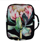 Protea Flower Print Front Pocket Bible Bag
