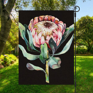 Protea Flower Print Garden Flag