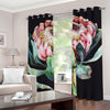 Protea Flower Print Grommet Curtains