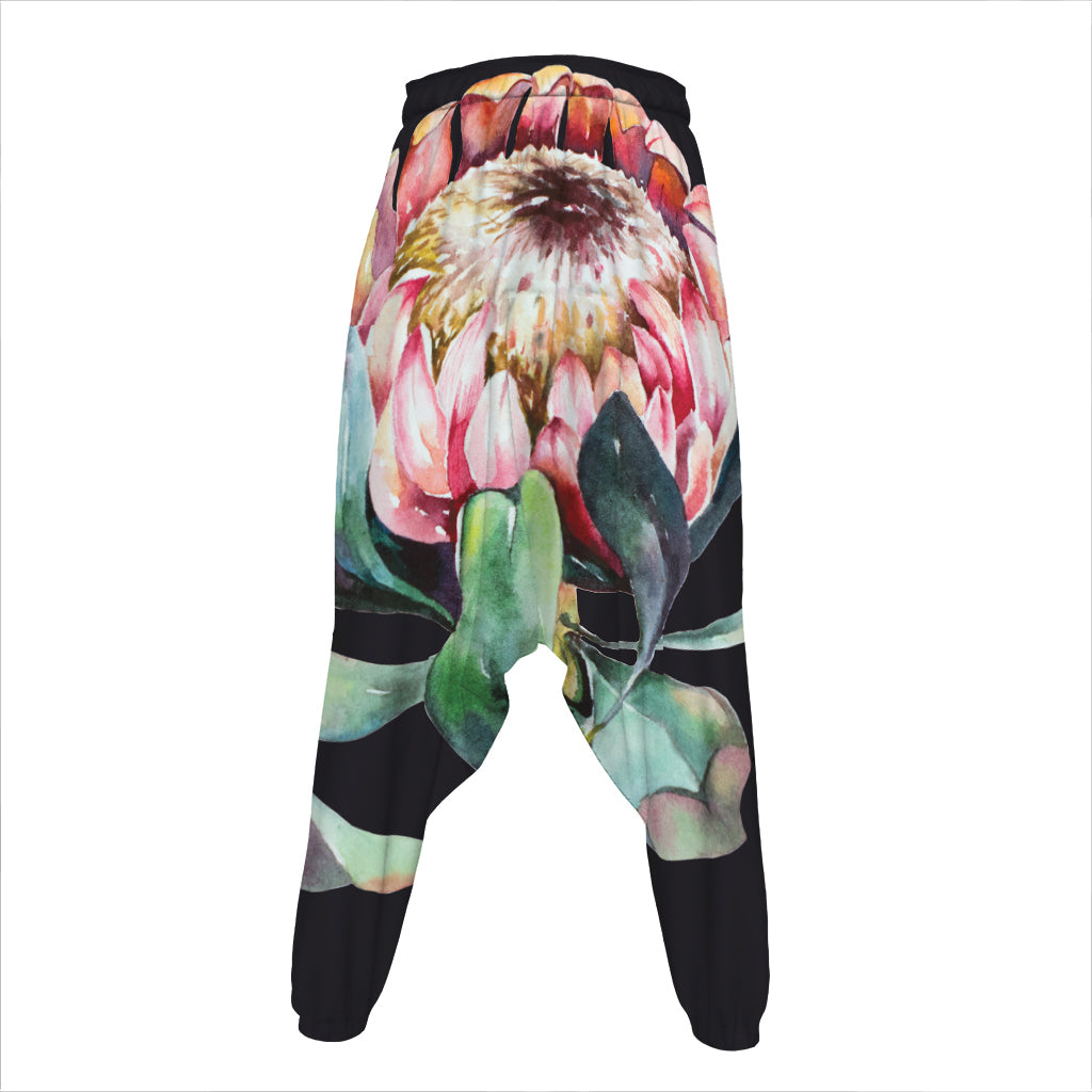 Protea Flower Print Hammer Pants