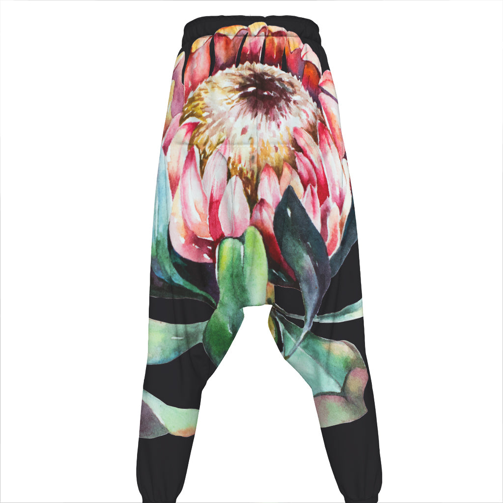 Protea Flower Print Hammer Pants