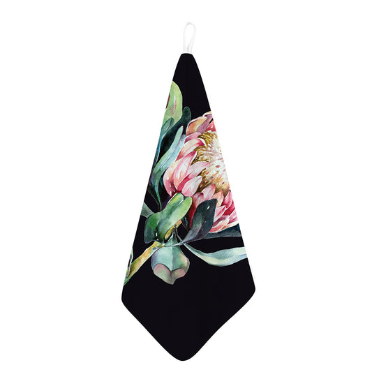 Protea Flower Print Hand Towel