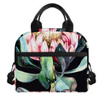 Protea Flower Print Insulated Lunch Bag