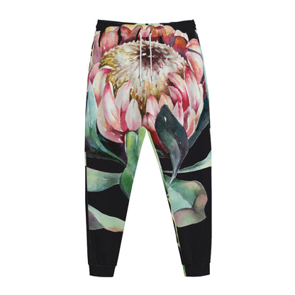 Protea Flower Print Jogger Pants