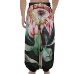 Protea Flower Print Lantern Pants