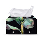 Protea Flower Print Leather Tissue Box Cover