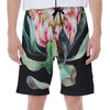 Protea Flower Print Men's Beach Shorts