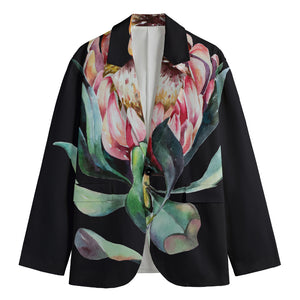 Protea Flower Print Men's Blazer