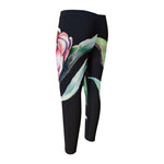 Protea Flower Print Men's Compression Pants