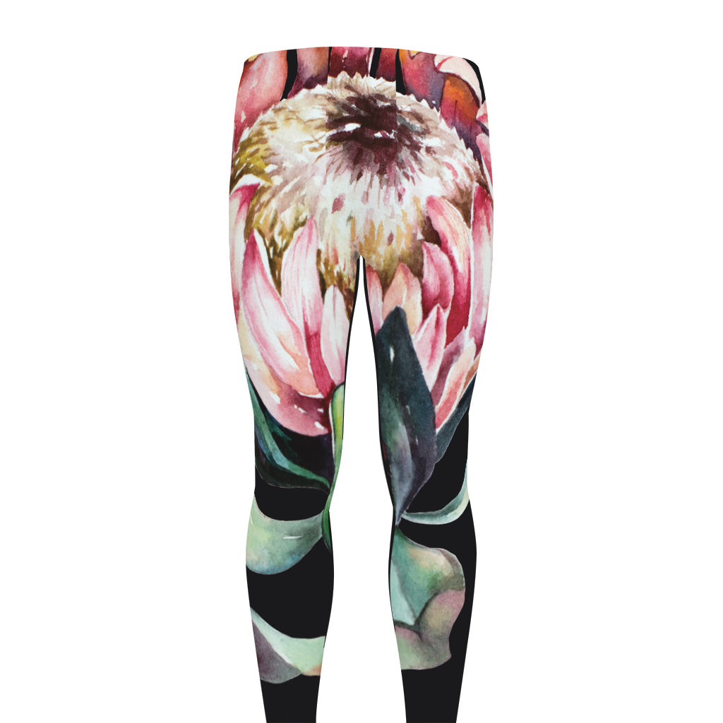 Protea Flower Print Men's leggings