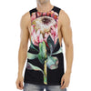 Protea Flower Print Men's Muscle Tank Top