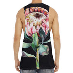 Protea Flower Print Men's Muscle Tank Top