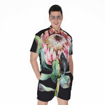 Protea Flower Print Men's Rompers