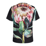 Protea Flower Print Men's Sports T-Shirt