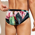 Protea Flower Print Men's Swim Briefs