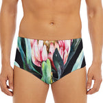 Protea Flower Print Men's Triangle Swim Briefs