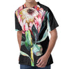 Protea Flower Print Men's Velvet T-Shirt