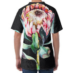 Protea Flower Print Men's Velvet T-Shirt