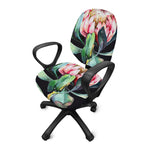 Protea Flower Print Office Chair Cover