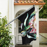 Protea Flower Print Polyester Flag