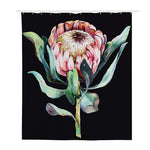 Protea Flower Print Polyester Shower Curtain