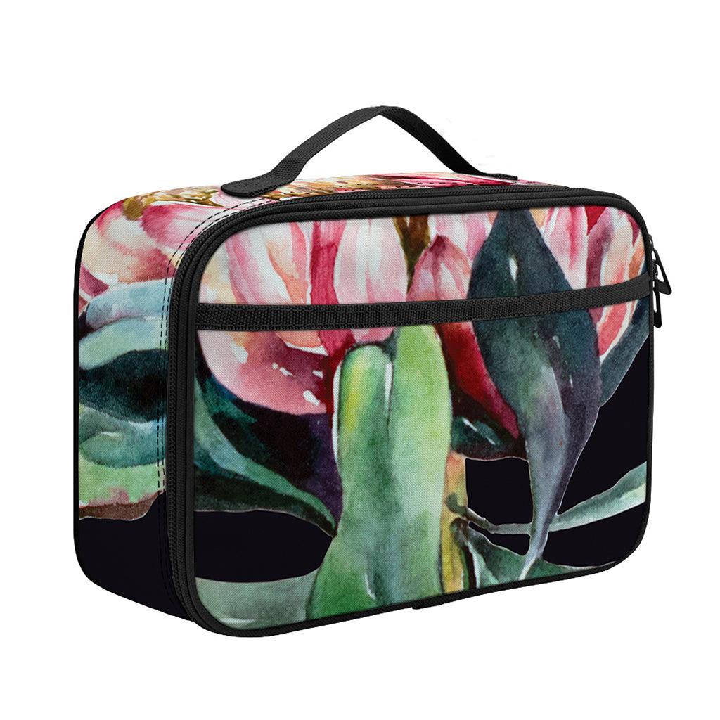 Protea Flower Print Portable Lunch Bag