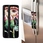 Protea Flower Print Refrigerator Handle Covers