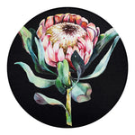 Protea Flower Print Round Blanket