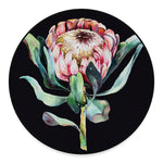 Protea Flower Print Round Floor Mat