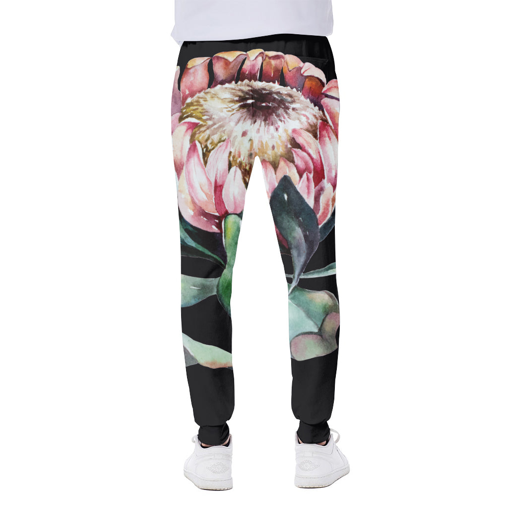 Protea Flower Print Scuba Joggers