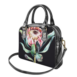 Protea Flower Print Shoulder Handbag