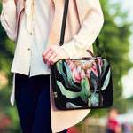 Protea Flower Print Shoulder Strap Bible Bag