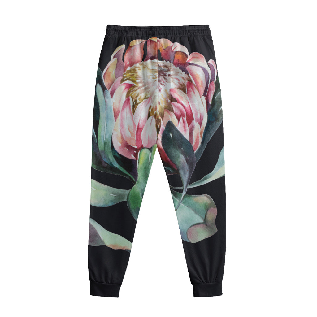 Protea Flower Print Sweatpants