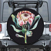 Protea Flower Print Tire Cover With Camera Hole