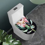 Protea Flower Print Toilet Lid Cover