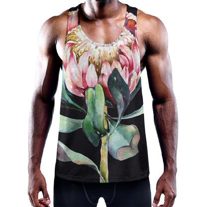 Protea Flower Print Training Tank Top
