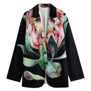 Protea Flower Print Women's Blazer