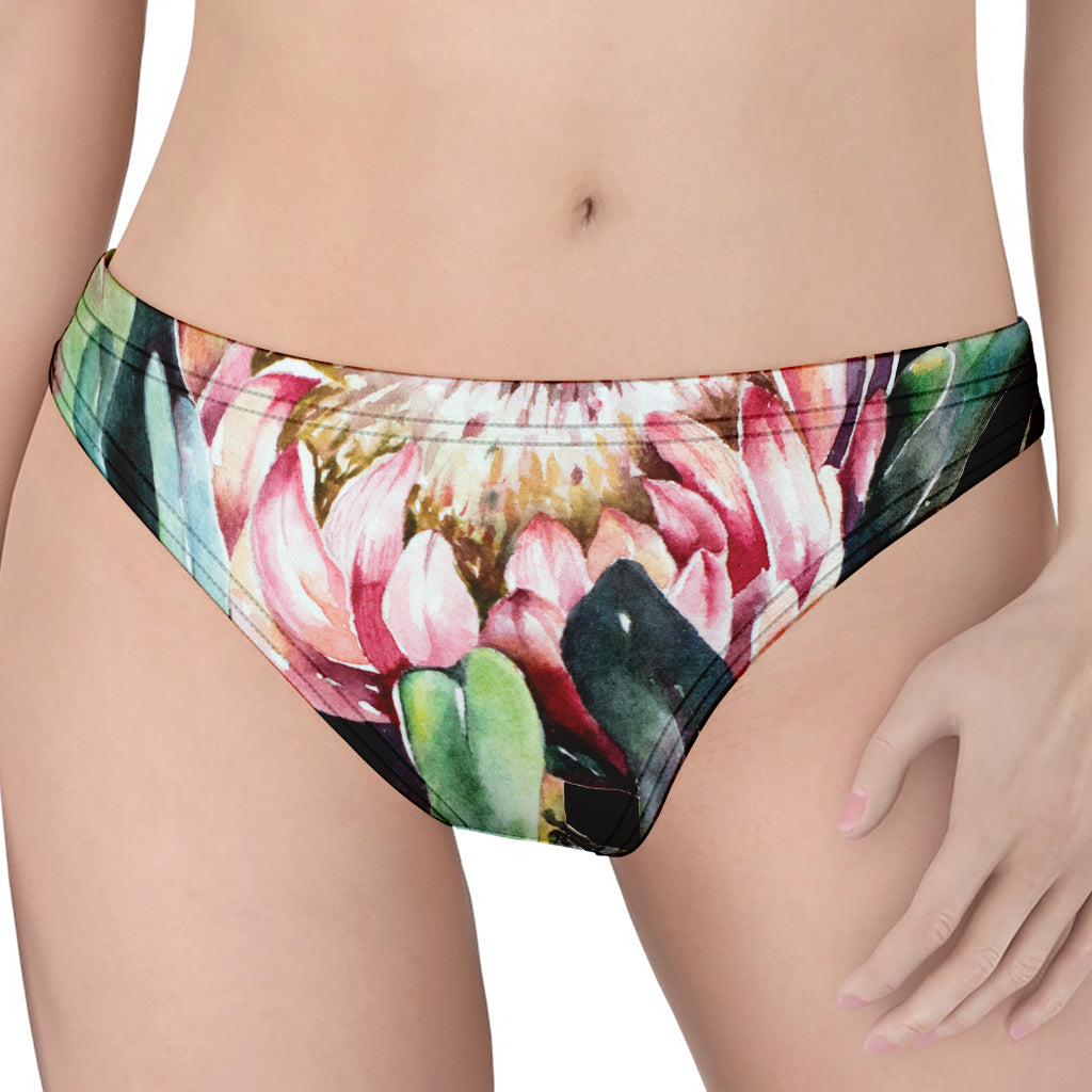 Protea Flower Print Women's Thong