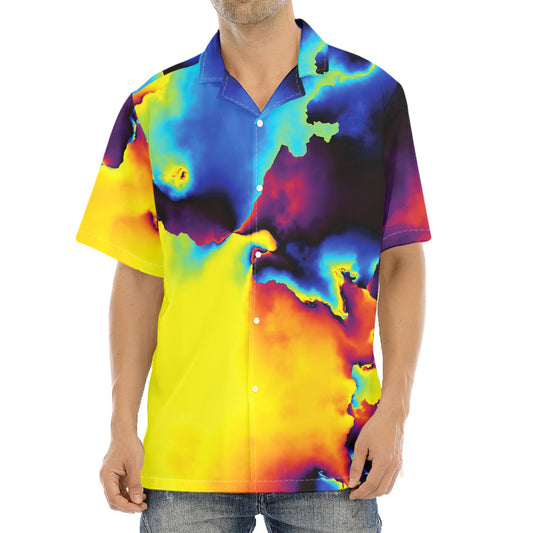 Psychedelic Acid Print Aloha Shirt