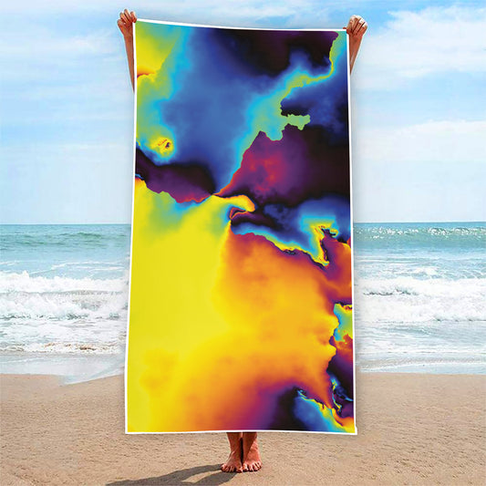 Psychedelic Acid Print Beach Towel