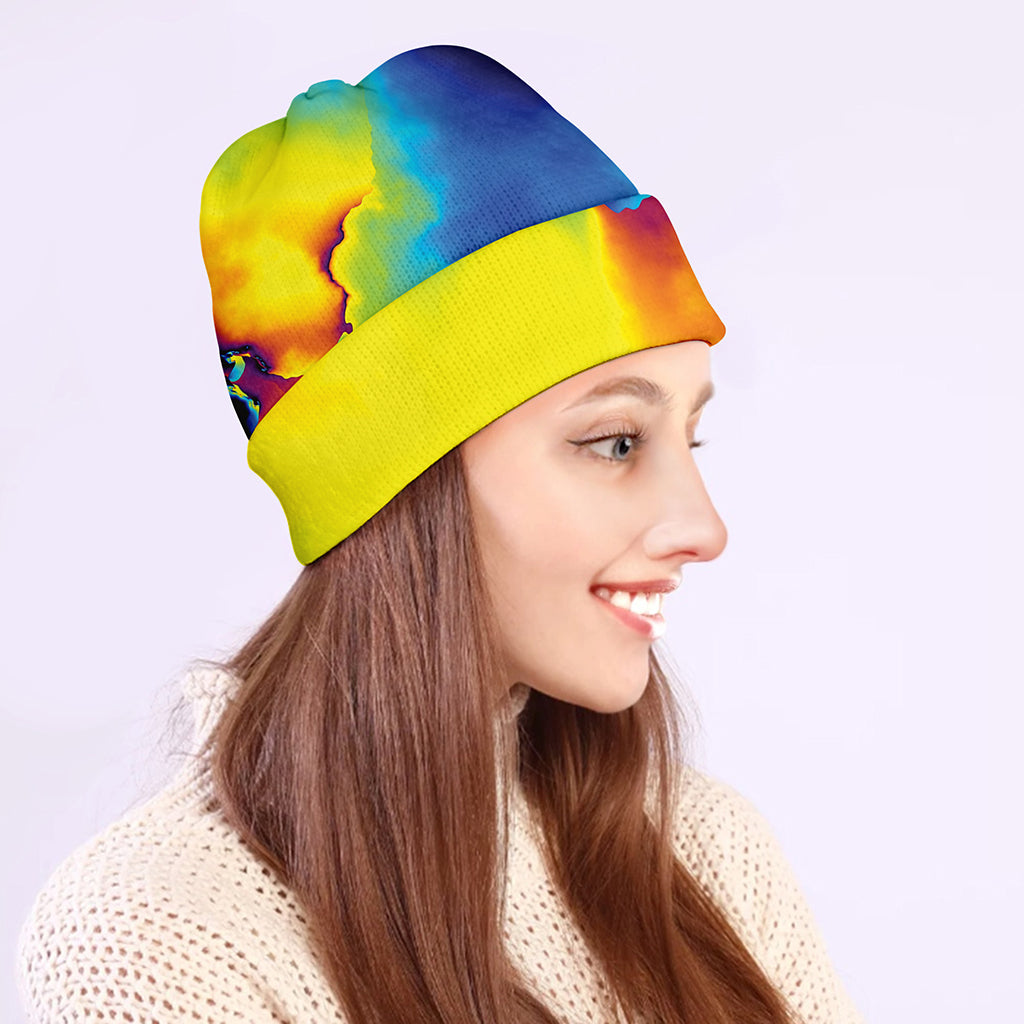 Psychedelic Acid Print Beanie