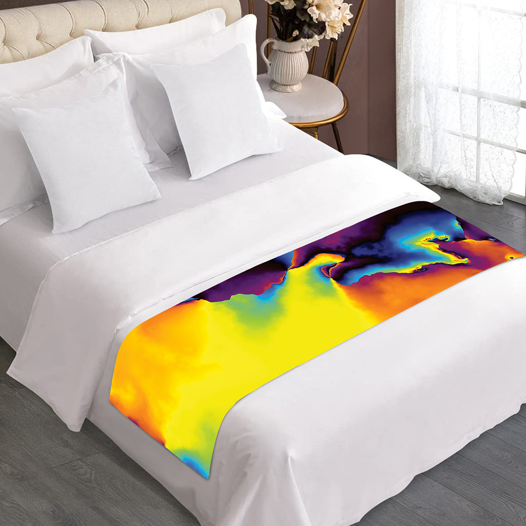 Psychedelic Acid Print Bed Runner