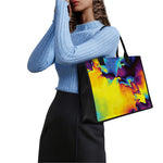 Psychedelic Acid Print Canvas Tote Bag