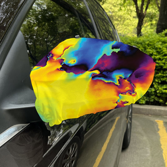 Psychedelic Acid Print Car Side Mirror Covers