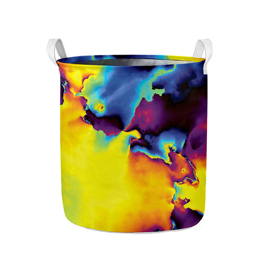 Psychedelic Acid Print Collapsible Laundry Basket