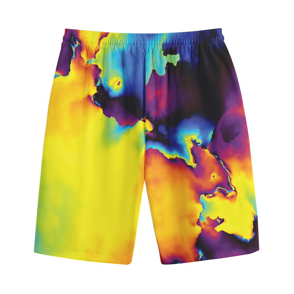 Psychedelic Acid Print Cotton Shorts